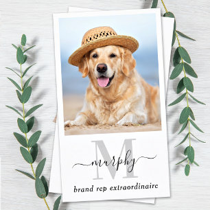 Carte De Visite Photo personnalisée Médias sociaux Animaux de comp