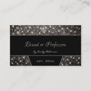 Carte De Visite Photo personnalisée ou logo Parties scintillant en