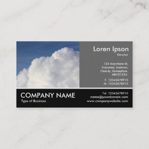 Carte De Visite Photo Pied - 60pc Grey - Cumulus Cloud