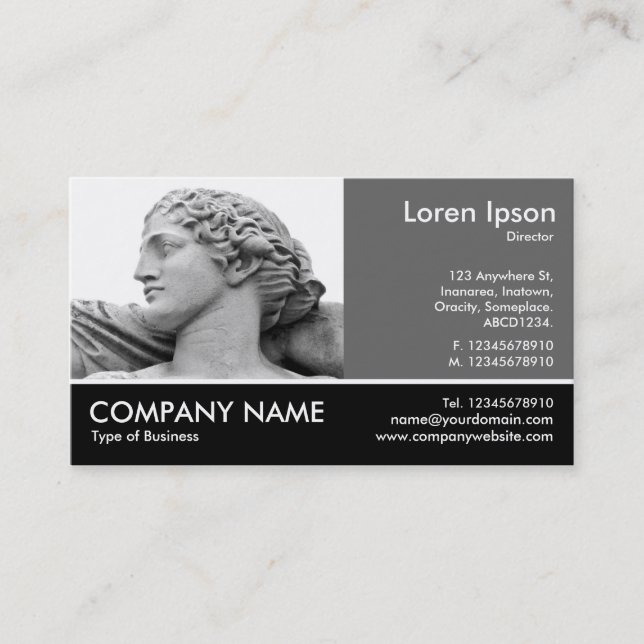 Carte De Visite Photo pied - 60pc Grey - La femme de Poseidon (Devant)