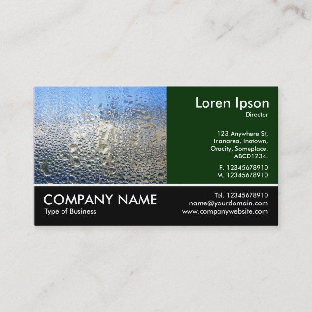 Carte De Visite Photo Pied - Dk Green - Cool Water II (Devant)