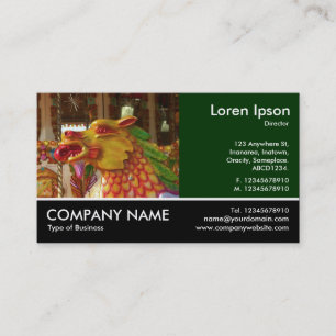 Carte De Visite Photo Pied - Dragon Joyeux-aller-rond