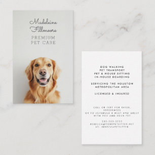 Carte De Visite Photo pour animaux de compagnie moderne Custom Cha
