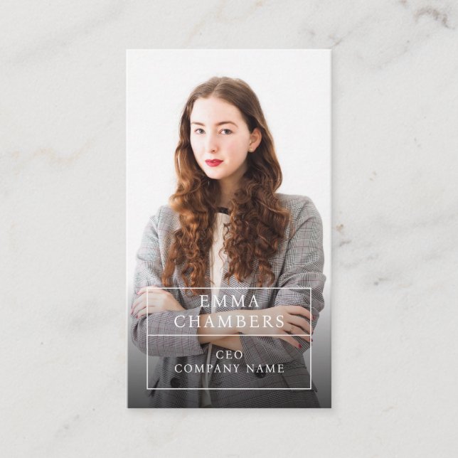 Carte de visite photo professionnel moderne (Devant)