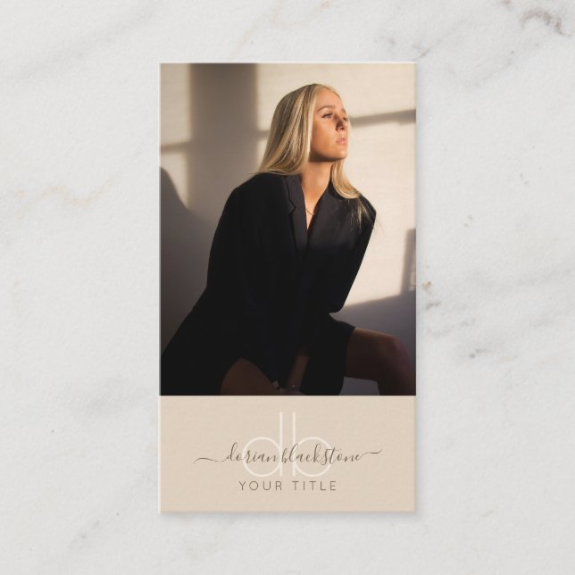 Carte de visite photo professionnel moderne (Devant)