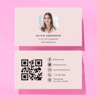 Photo professionnelle Blush Pink QR Code Médias so