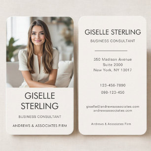 Carte De Visite Photo professionnelle de consultant en entreprise 