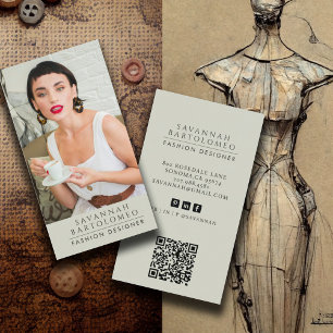 Carte De Visite Photo professionnelle de Sage moderne