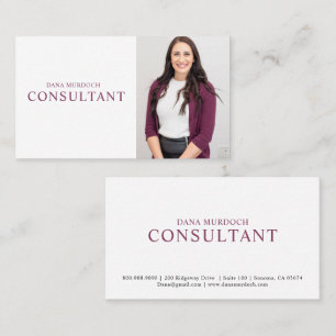 Carte De Visite Photo professionnelle d'un consultant moderne