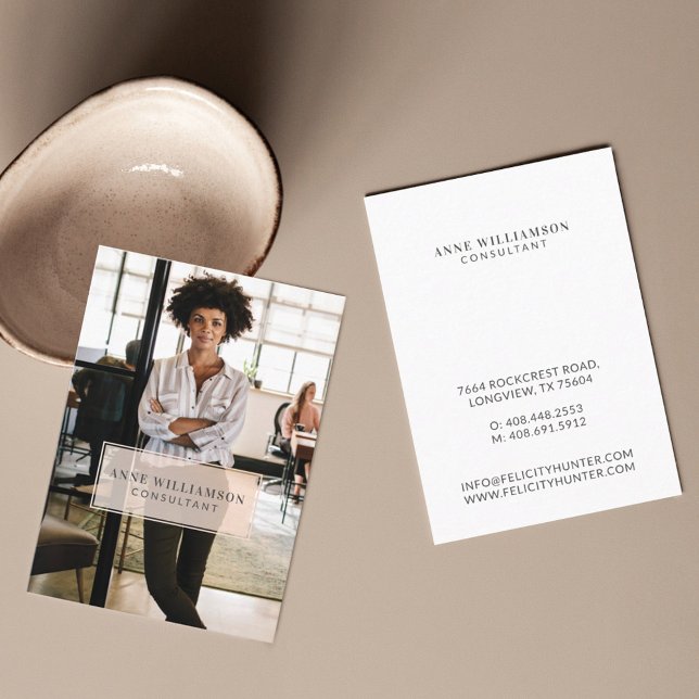 Carte De Visite Photo professionnelle minimale (Créateur téléchargé)