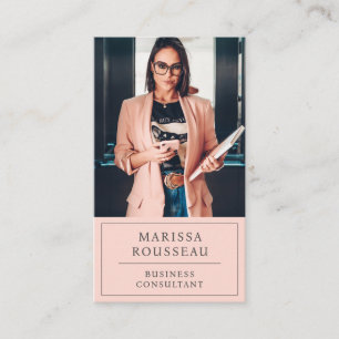 Carte De Visite Photo professionnelle moderne Blush