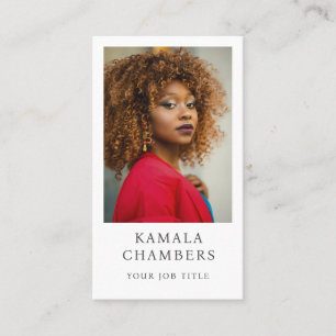 Carte De Visite Photo professionnelle moderne simple