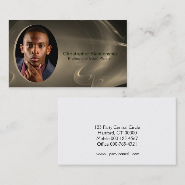 Carte De Visite Photo Professionnelle Personnalisée N'importe quel (Devant / Derrière)