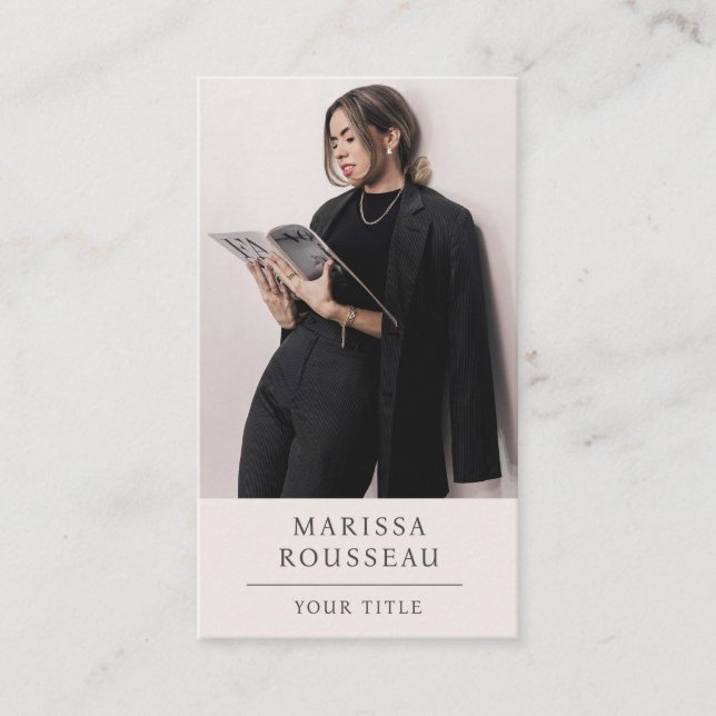 Carte De Visite Photo professionnelle simple (Devant)