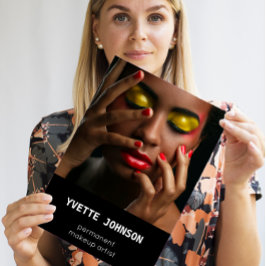 Carte De Visite Photo Qr Code Logo Artiste de maquillage professio