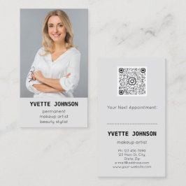 Carte De Visite Photo Qr Code Logo Cosmetologue professionnel