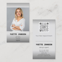 Carte De Visite Photo Qr Code Logo Professional Consulting Ombre