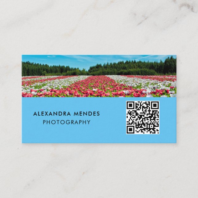 Carte De Visite Photo QR Code, Photographe Photographie (Devant)