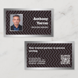 Carte De Visite Photo QR personnalisée du serveur de processus