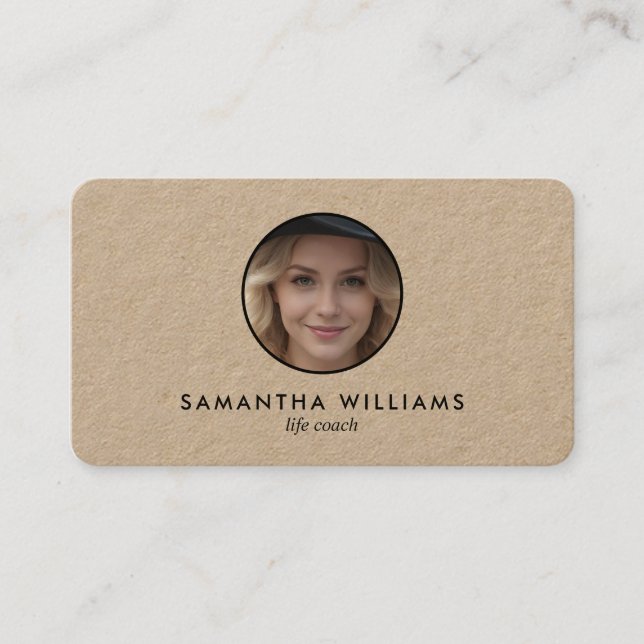 Carte De Visite Photo QR personnalisée 🛤️ Life Coach (Devant)