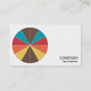 Carte De Visite Photo Rond - Segments de Couleur 05