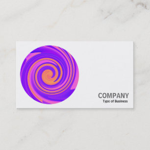 Carte De Visite Photo ronde - Abstrait Swirl 250816 - 01a
