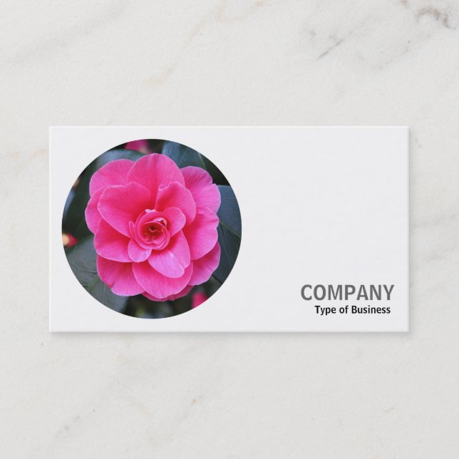 Carte De Visite Photo ronde - Camellia rose (Devant)