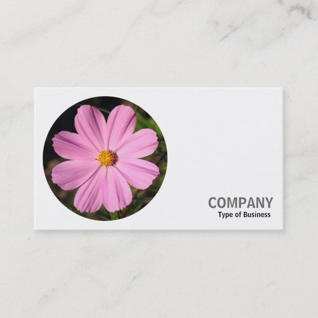 Carte De Visite Photo ronde - Cosmos rose (Devant)