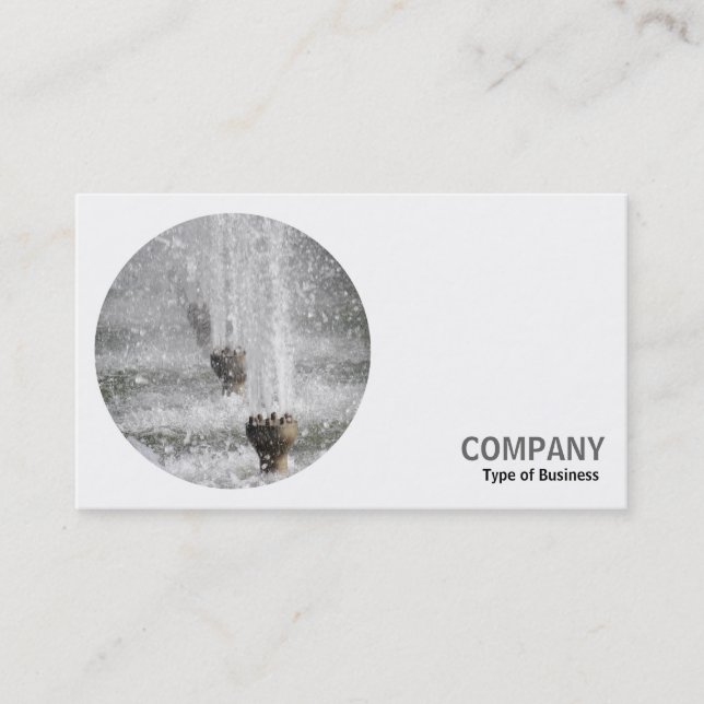 Carte De Visite Photo ronde - Fontaine (Devant)
