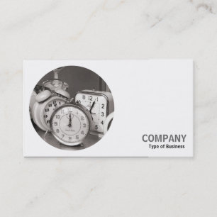 Carte De Visite Photo ronde - Horloge d'alarme