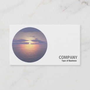 Carte De Visite Photo ronde - lever/coucher du soleil