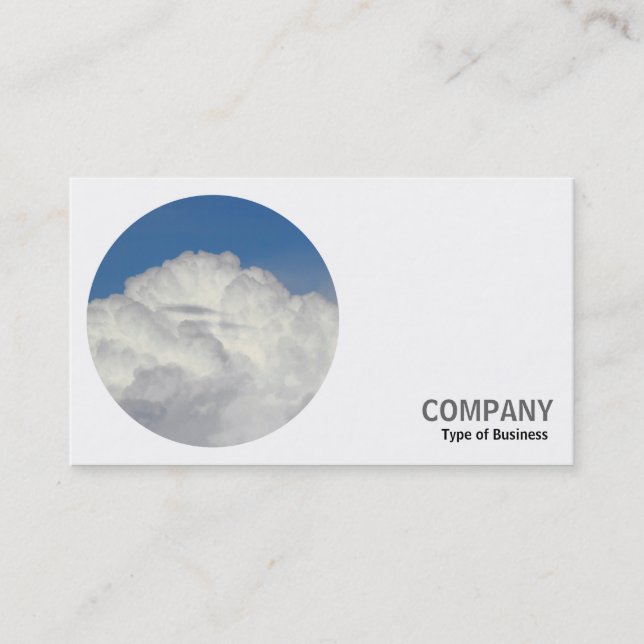 Carte De Visite Photo ronde - Nuages Cumulus (Devant)