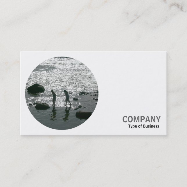 Carte De Visite Photo ronde - Pierres à pas (Devant)