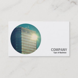 Carte De Visite Photo ronde - Soleil Reflétant un bloc de bureau