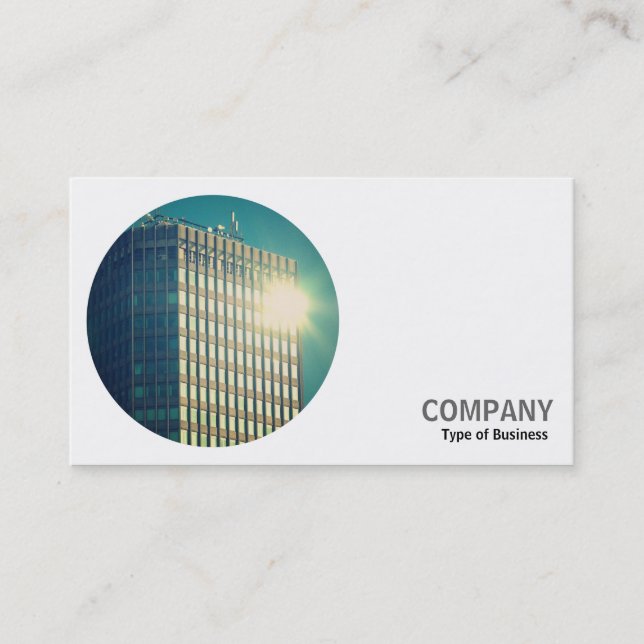 Carte De Visite Photo ronde - Soleil Reflétant un bloc de bureau (Devant)