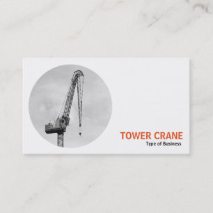 Carte De Visite Photo ronde - Tower Crane B&W