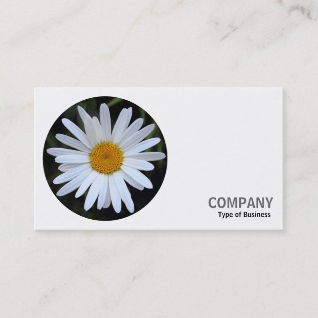 Carte De Visite Photo ronde - White Daisy 01 (Devant)