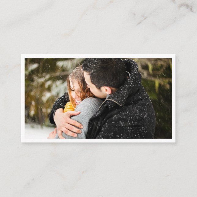 Carte De Visite Photo simple d'affaires de photographie (Devant)