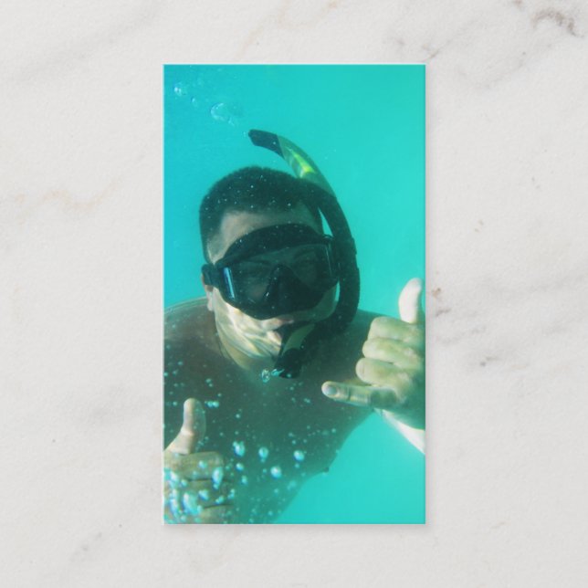 Carte De Visite photo snorkeling parfait (Devant)