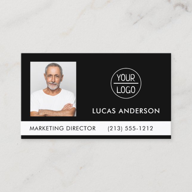 Carte De Visite Photo Votre entreprise ou le logo de l'événement B (Devant)
