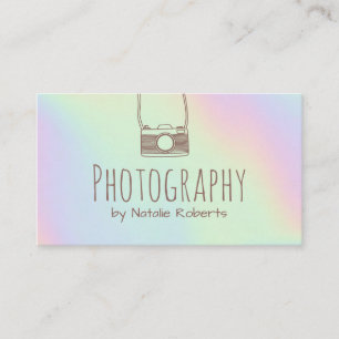 Carte De Visite Photographe Camera Pastel Photographie Holographiq