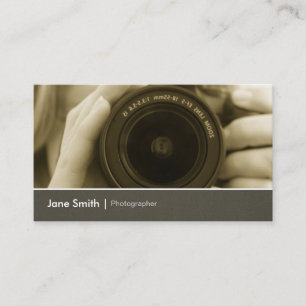 Carte De Visite Photographe Chic Photojournaliste Camera Lens