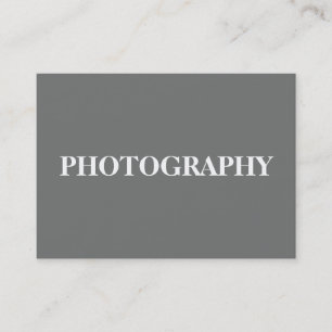 Carte De Visite Photographe Chubby Simple Nickel Grey