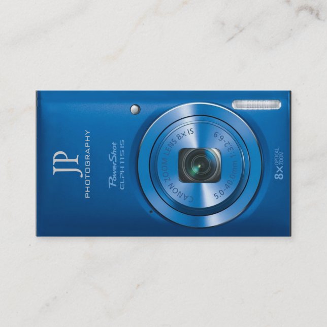 Carte De Visite Photographe compact personnalisé d'appareil photo (Devant)