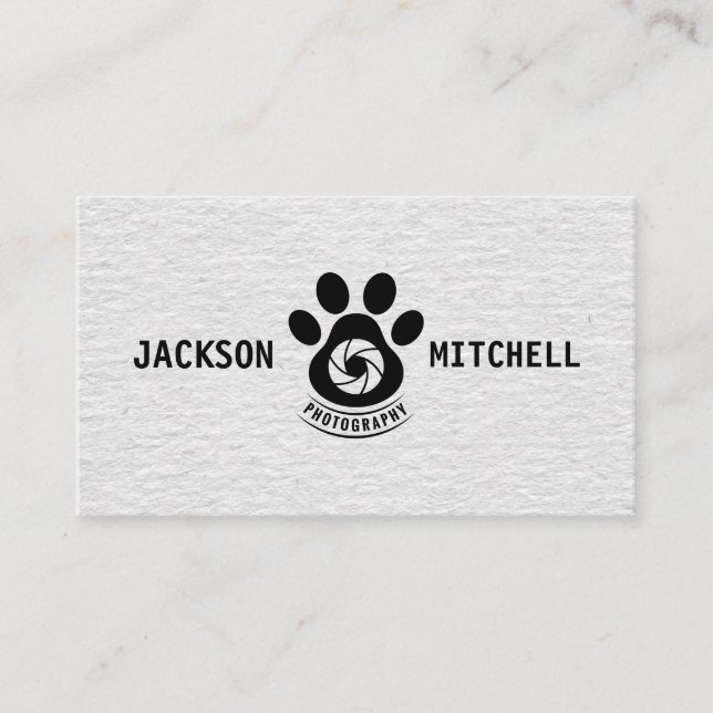 Carte De Visite Photographe d'animal familier - photographie (Devant)