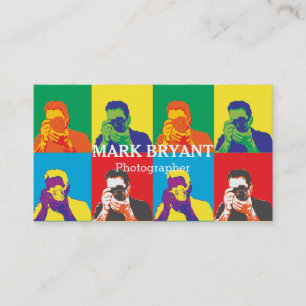 Carte De Visite Photographe d'appareil photo Pop Art saisissant