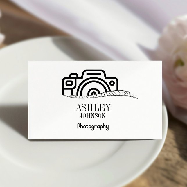 Carte De Visite Photographe de calligraphie moderne (Créateur téléchargé)