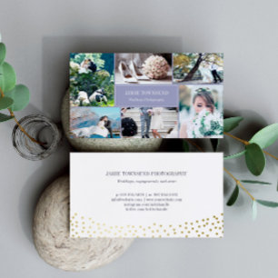 Carte De Visite Photographe de collection de photos Gold Dots Heat