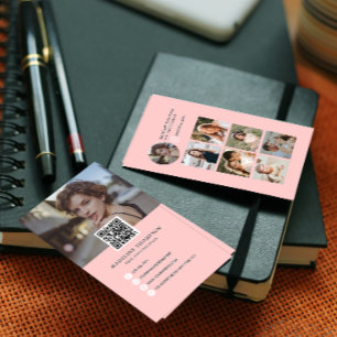 Carte De Visite Photographe de collection de photos rose Flamant r