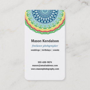 Carte De Visite Photographe de mandala
